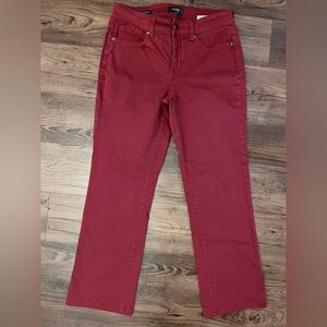 NYDJ Not Your Daughters Jeans Marilyn Straight Leg Stretch Deep Merlot 4 US